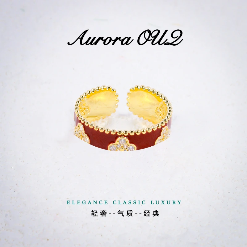 铜合金合成锆石戒指  【琴愿为你】高端优雅贵气女戒指YJ150429