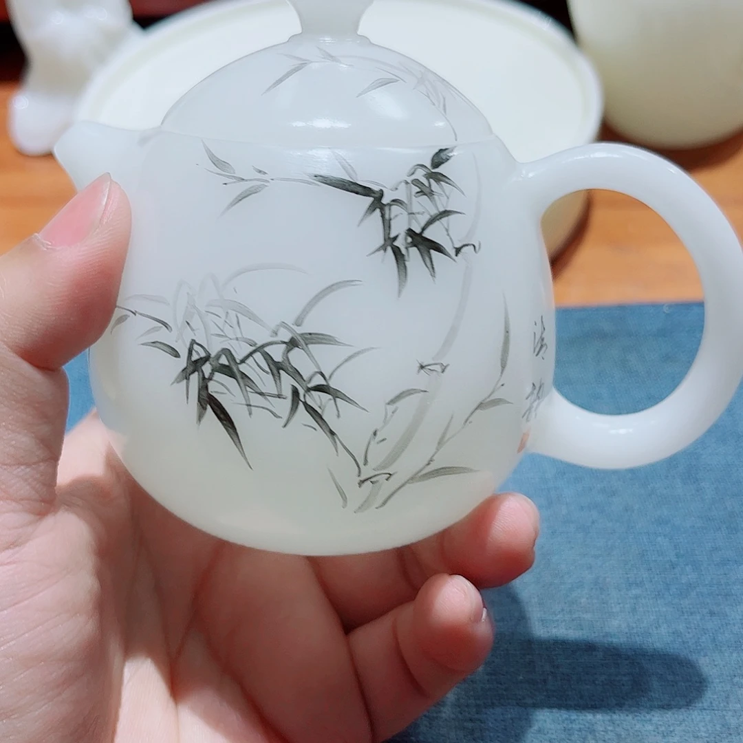 陶瓷素烧璞玉180ccccc手绘111