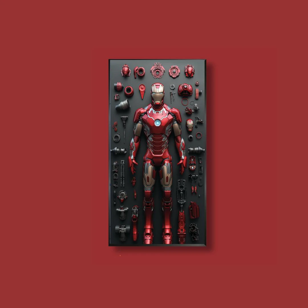 《钢铁侠B》动漫钢铁侠动漫装饰画卡通壁画40*80PVC