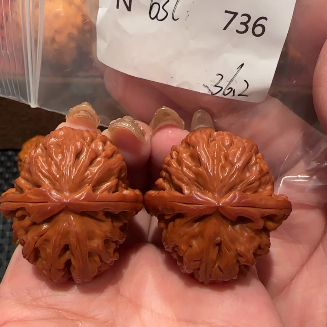 桃核吊坠白狮子36精品