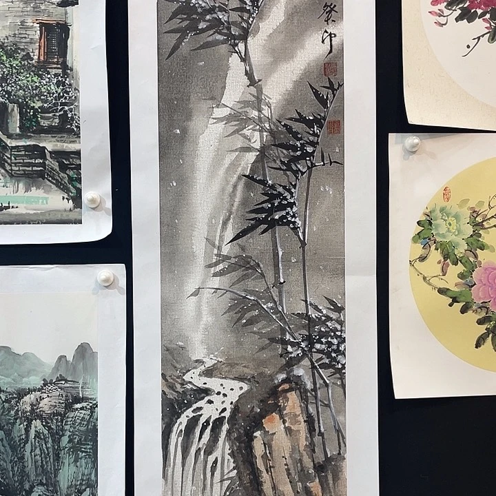 国画老师手绘作品