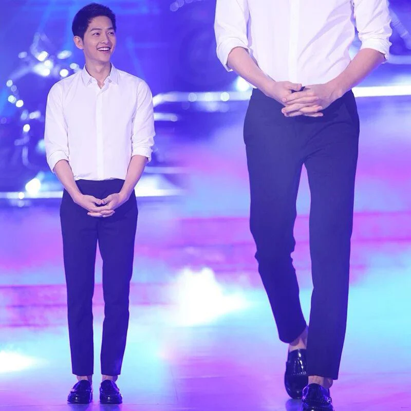 网红爆款韩版商务修身男士裤子秋款2025新款休闲免烫九分西装裤