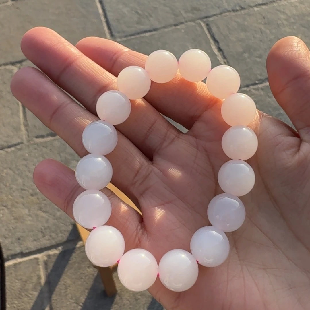 和田玉颈饰未镶嵌卡12淡藕粉多样性拍一发一