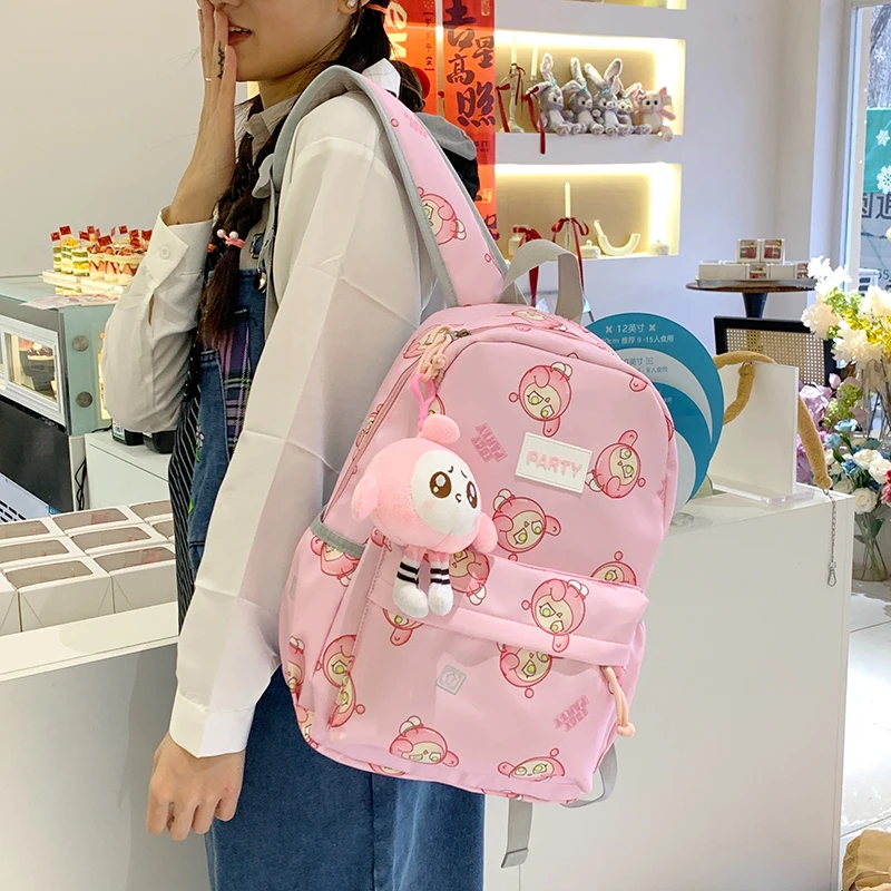 儿童轻便双肩包小学生123年级女可爱卡通4休闲时尚包包外出小背包