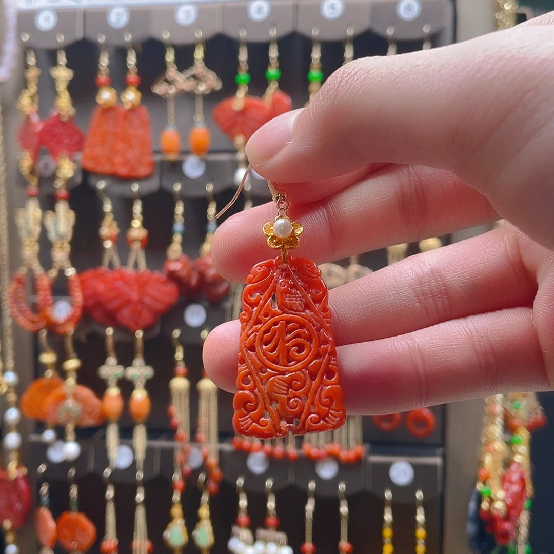 翡翠耳饰合金翡翠一个