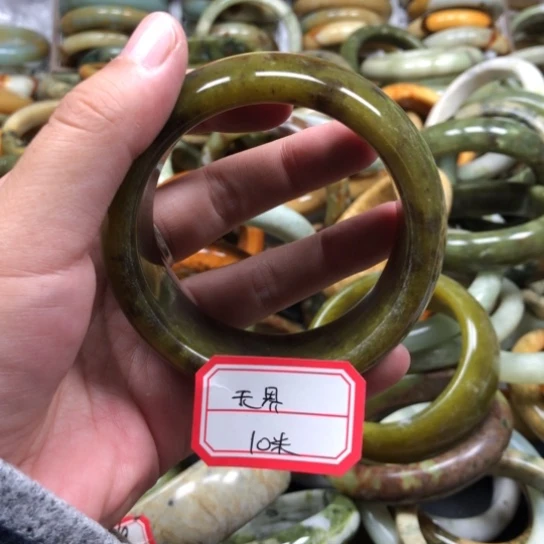 未镶嵌蛇纹石玉手镯无*