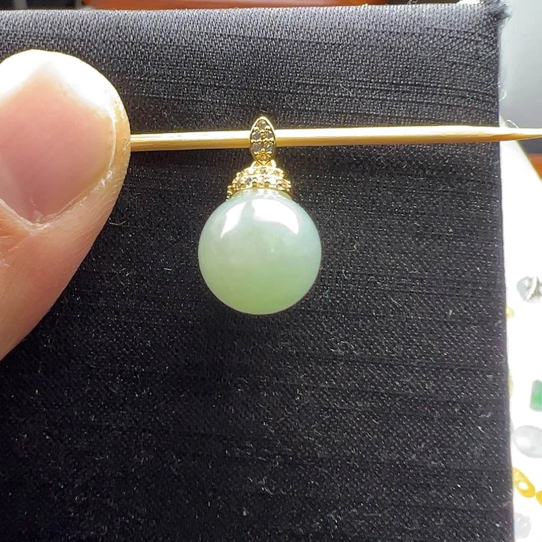 颈饰银S925镶嵌翡翠天然翡翠