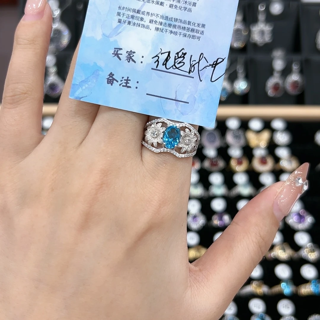 紫晶戒指银S925镶嵌戒指