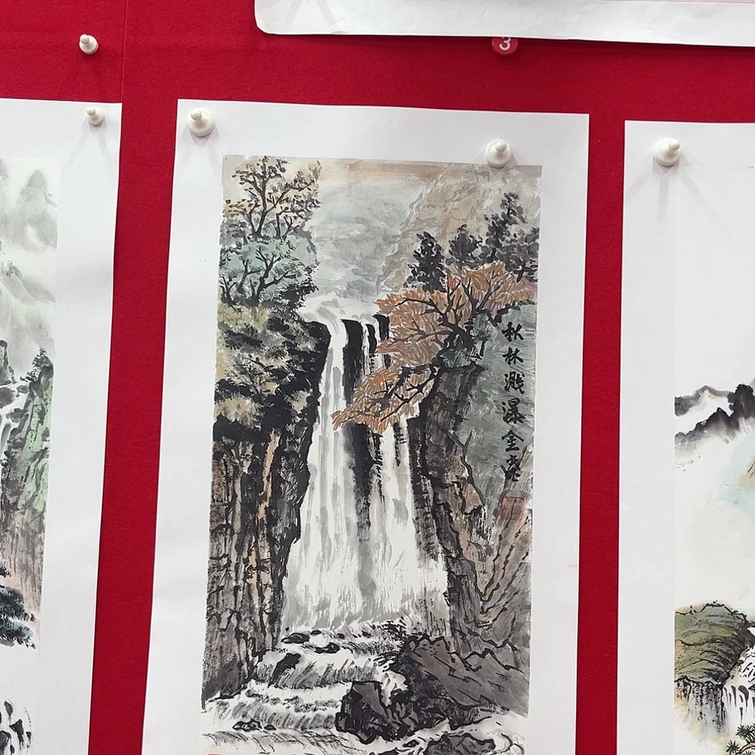 国画绘画作品多次参加全国