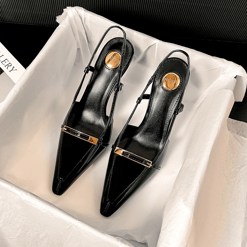 高跟鞋女2025春夏新款洋气性感复古港风法式外穿百搭轻奢包头凉鞋