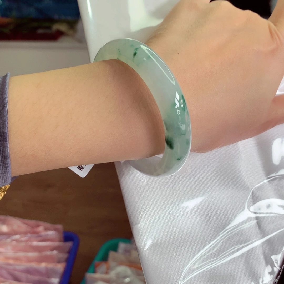 翡翠手镯未镶嵌天然缅甸翡翠A手镯 36号