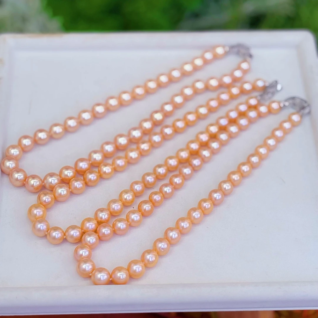 【晓艾珍珠】淡水（流金岁月）项链9-13mm S925银 E015（多样性发一）