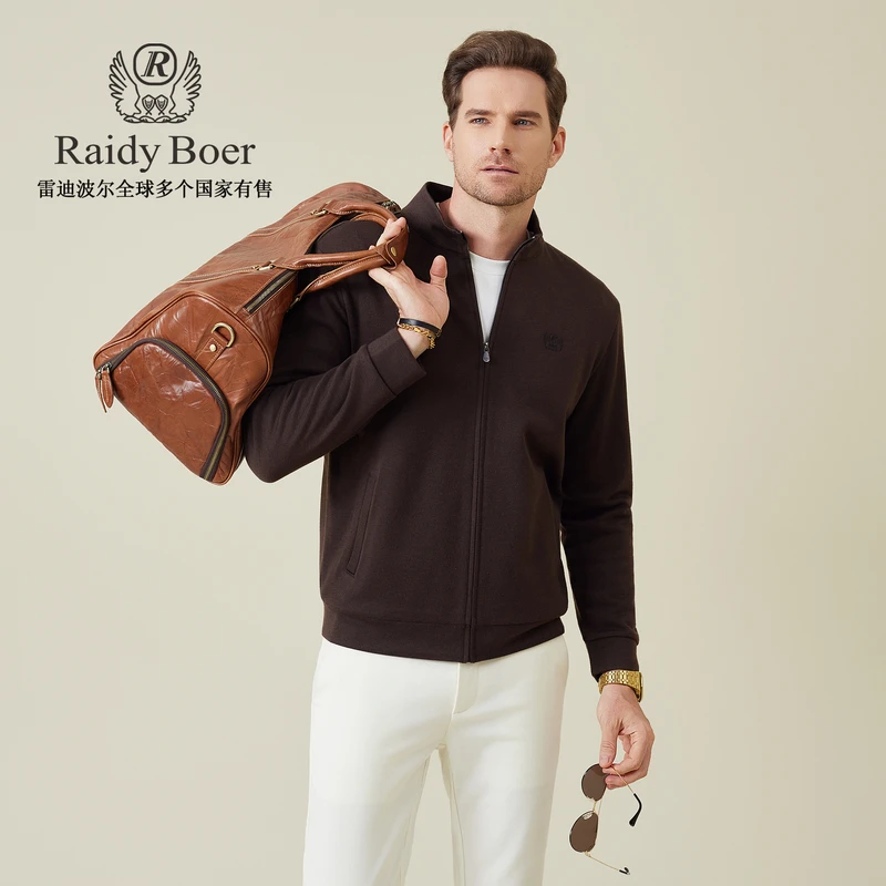 【老钱风】雷迪波尔入秋外套2025新款男装意式休闲立领夹克男 3537
