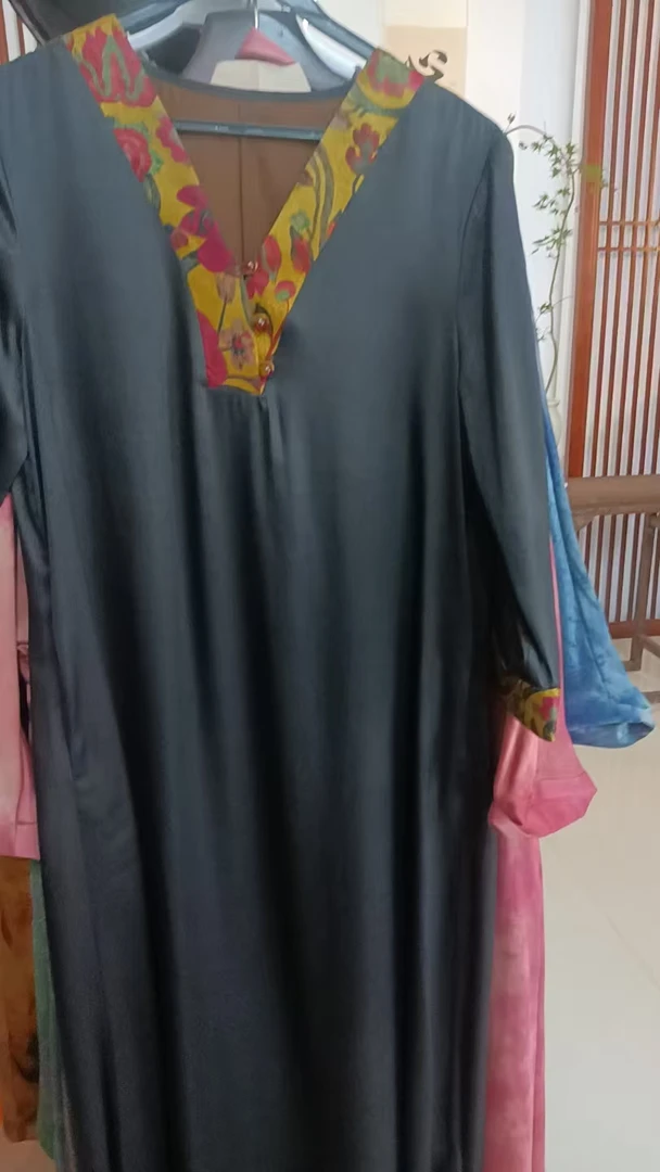 香云纱连衣裙孤品A71201XL