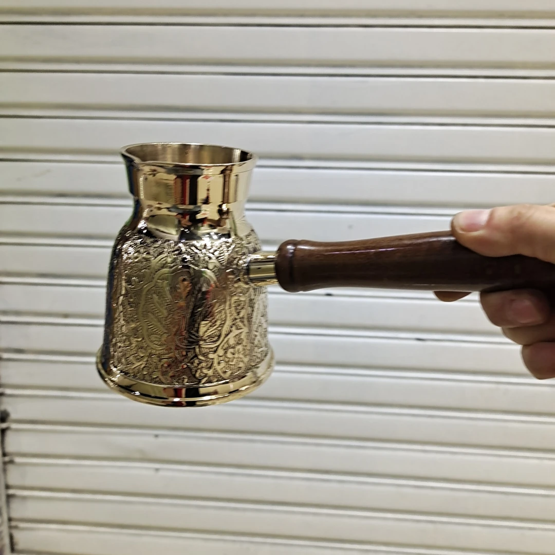 咖啡壶纯铜黄铜印度进口