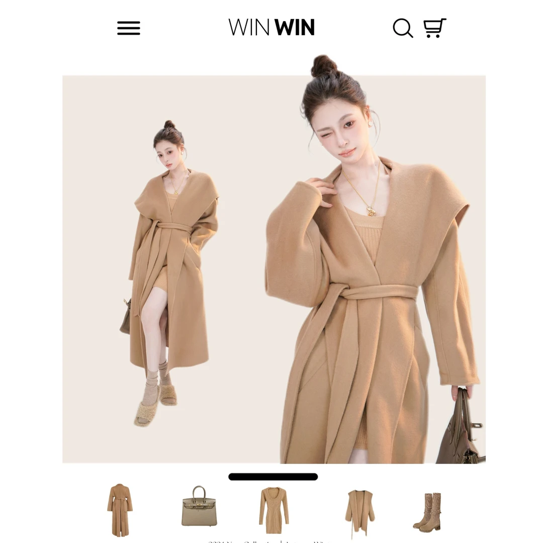 枝枝LIN●【京圈大小姐】 秀场款~大衣秋冬设计感外套女WWD4DY6339