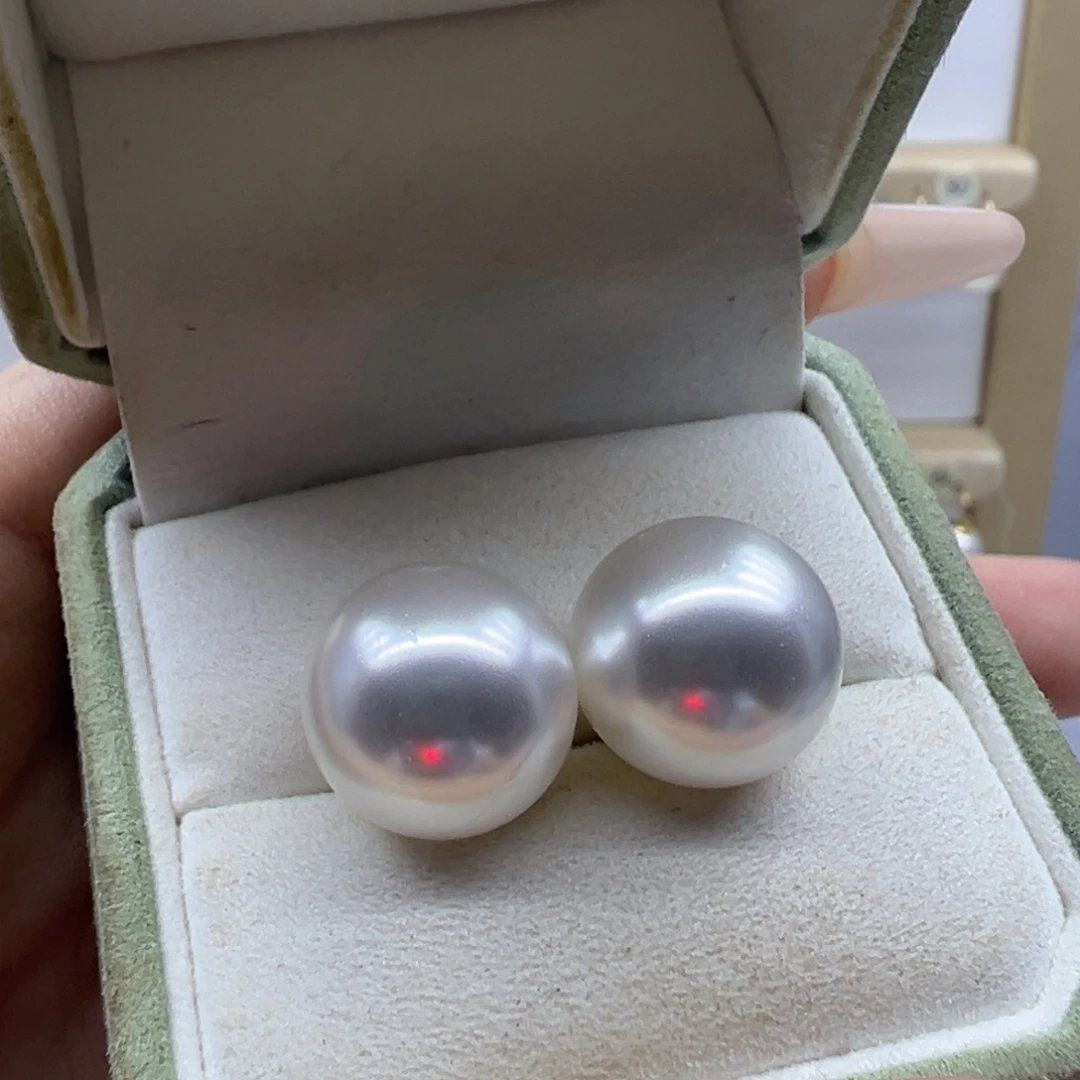 银S925镶嵌淡水珍珠耳饰