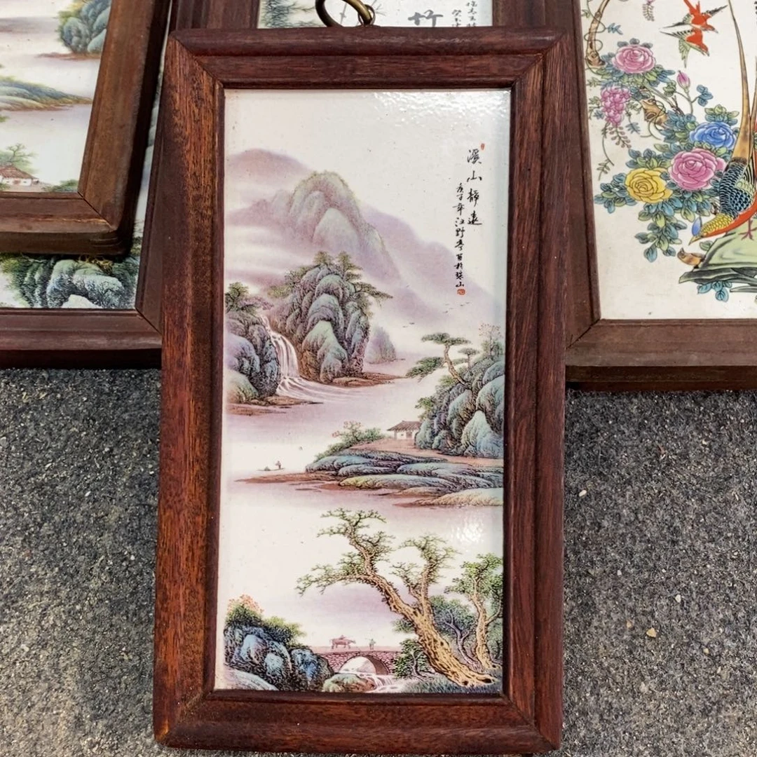 瓷30*16 景德镇瓷板画柴窑烧制