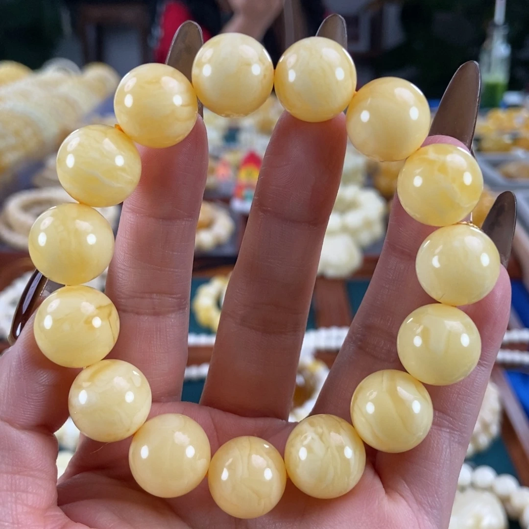 琥珀未镶嵌珠宝奇石14圆珠27