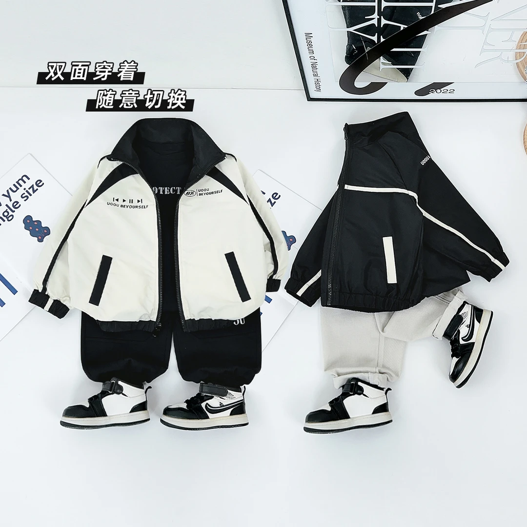 男童休闲外套两面穿春款儿童2025新款春 WG28079 悠悠童话童装