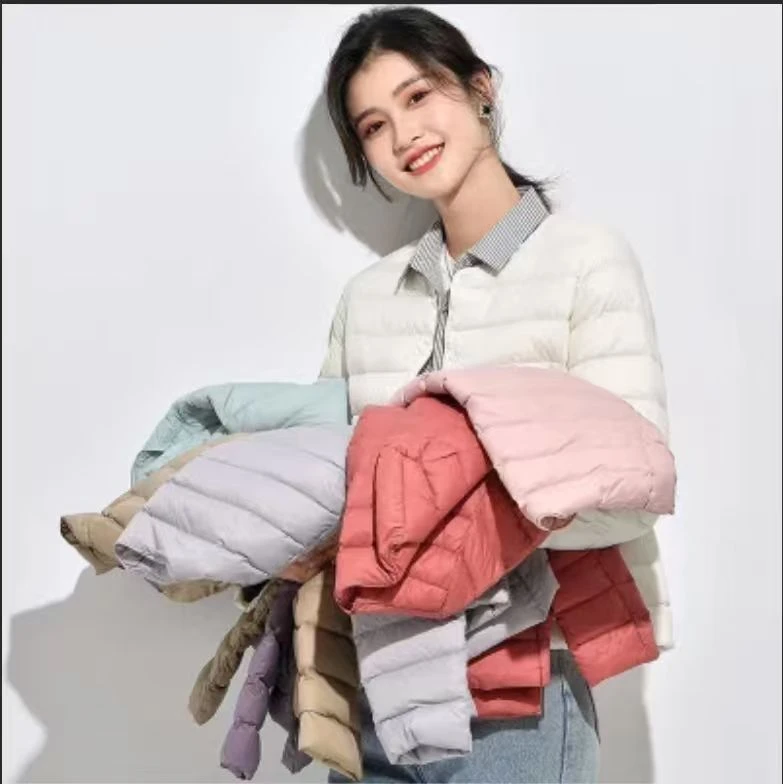 马上涨价！U家正品白鸭绒圆领羽绒服轻薄款短款超轻轻便外套-11