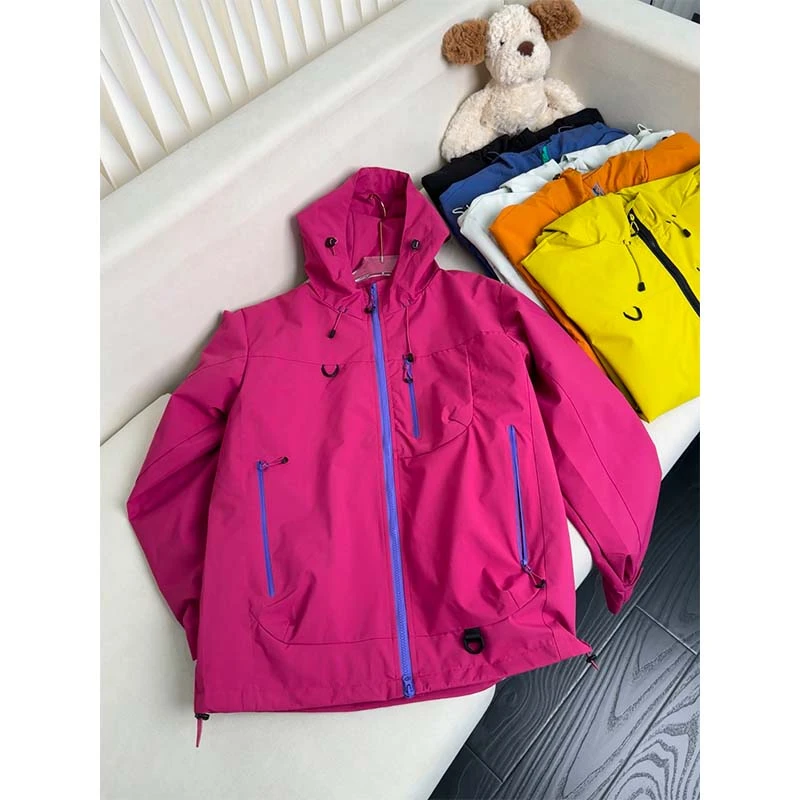 多巴胺户外防晒冲锋衣男女连帽夹克外套山系运动防水速干登山服