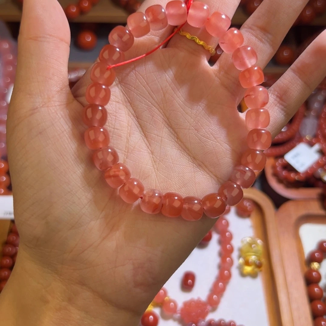 南红玛瑙手串未镶嵌8m
