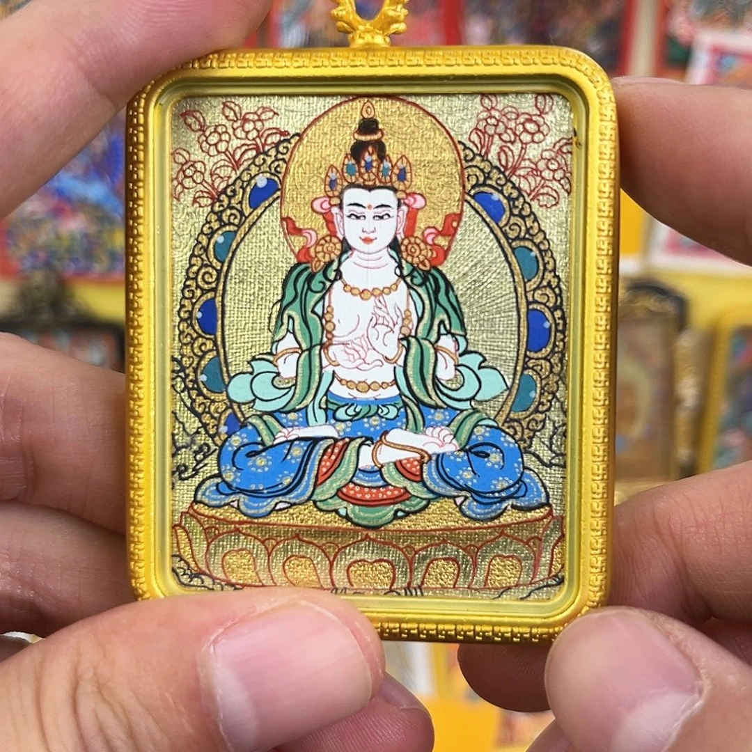 吊坠大势至｜热贡手绘