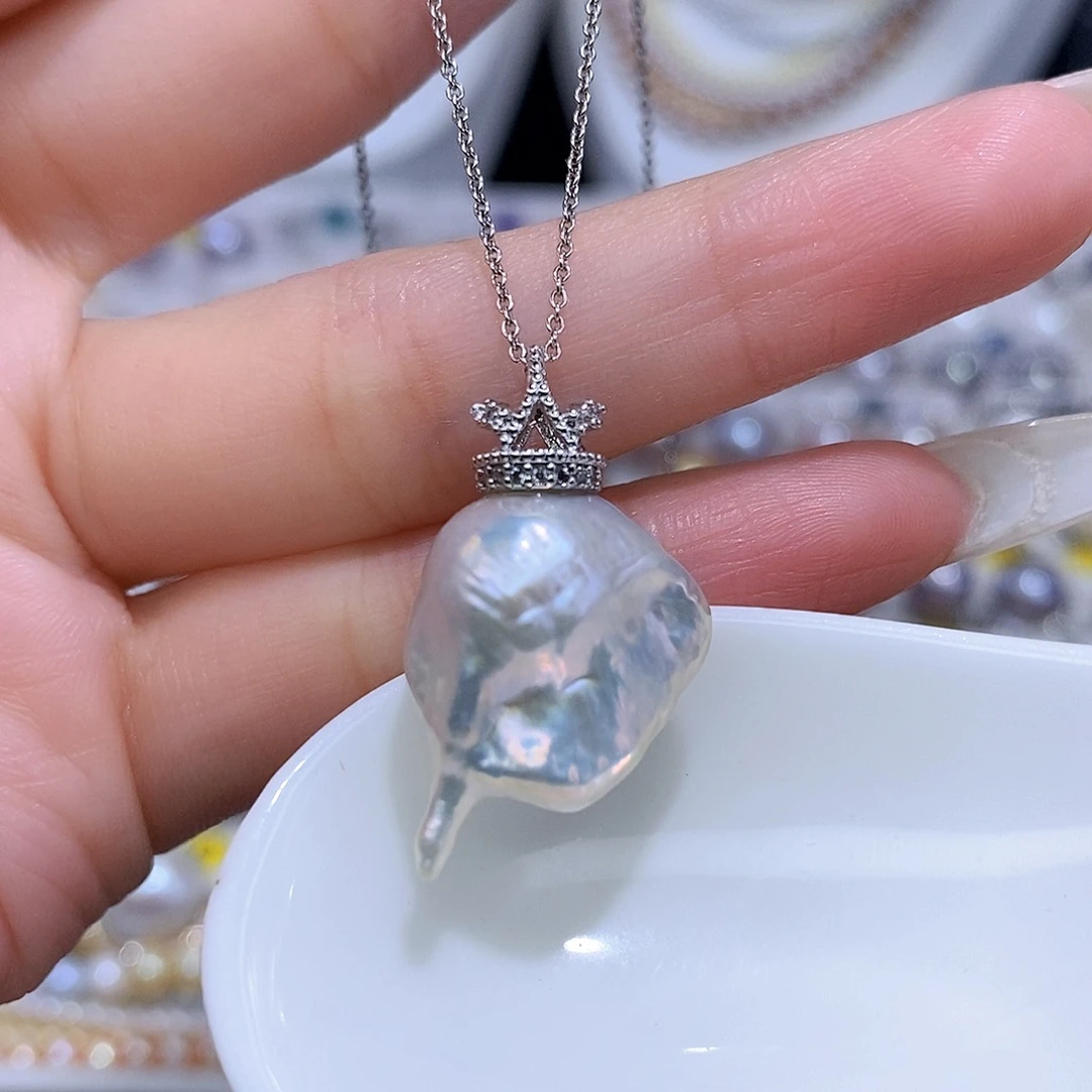 颈饰合金淡水珍珠F