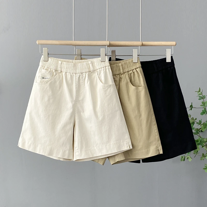 五分裤女夏季新款高腰显瘦百搭刺绣a字工装短裤休闲裤薄款中裤