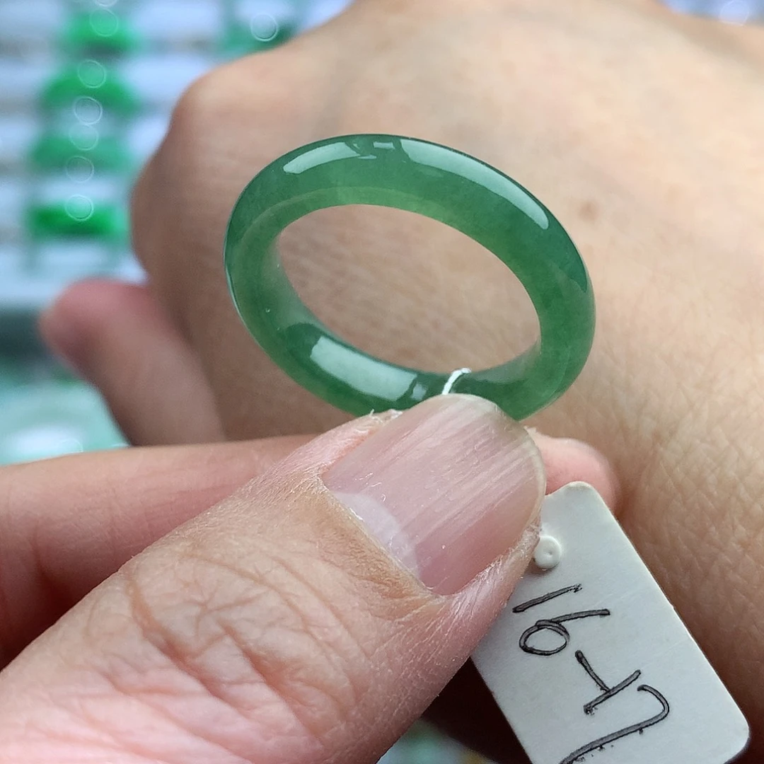 未镶嵌戒指翡翠16-17号