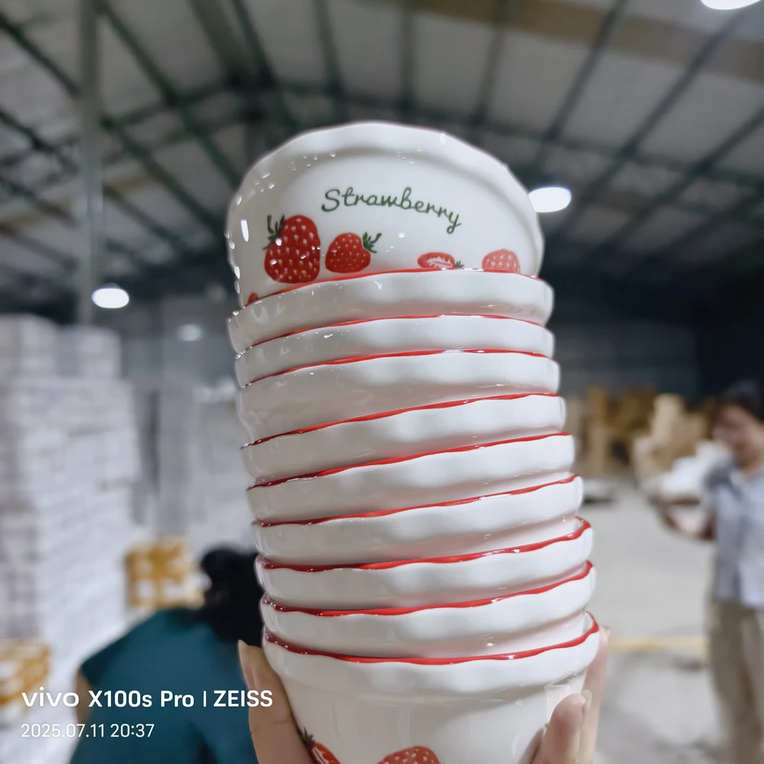【芳姐福利】4.5英寸莓天想你家用陶瓷家用米饭碗10只装