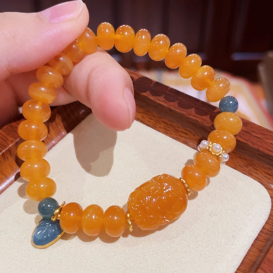 蜜蜡手链未镶嵌手串