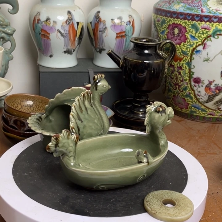 紫砂花瓶瓷器瓷器