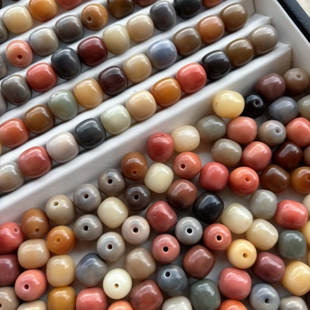 卡13×12左右枣珠 炫彩蓝莓 精品菩提根散珠手串