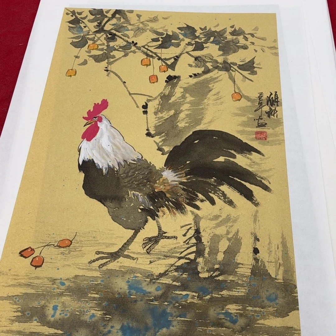 国画花鸟等多种鸟类的栖息