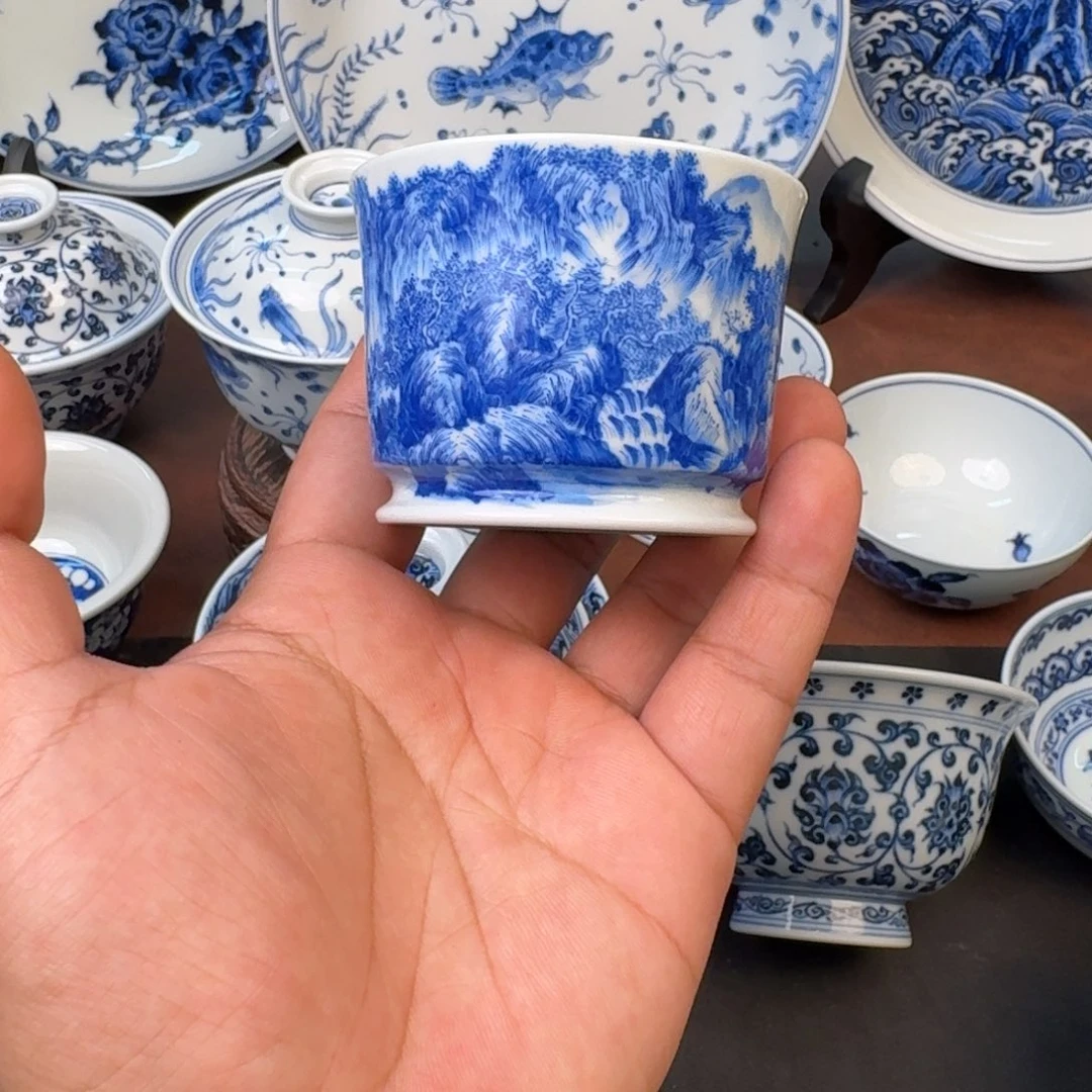 摆件容天山水手绘