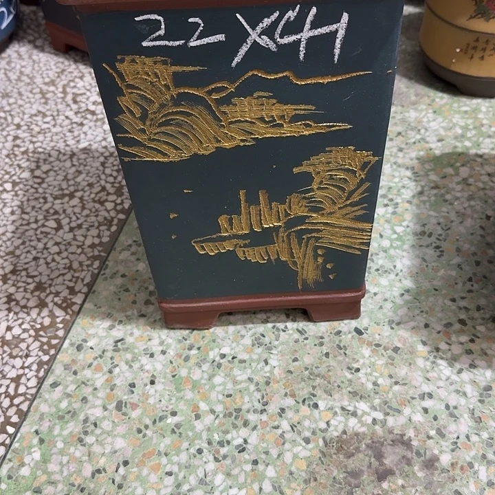 紫砂花盆，手工制作