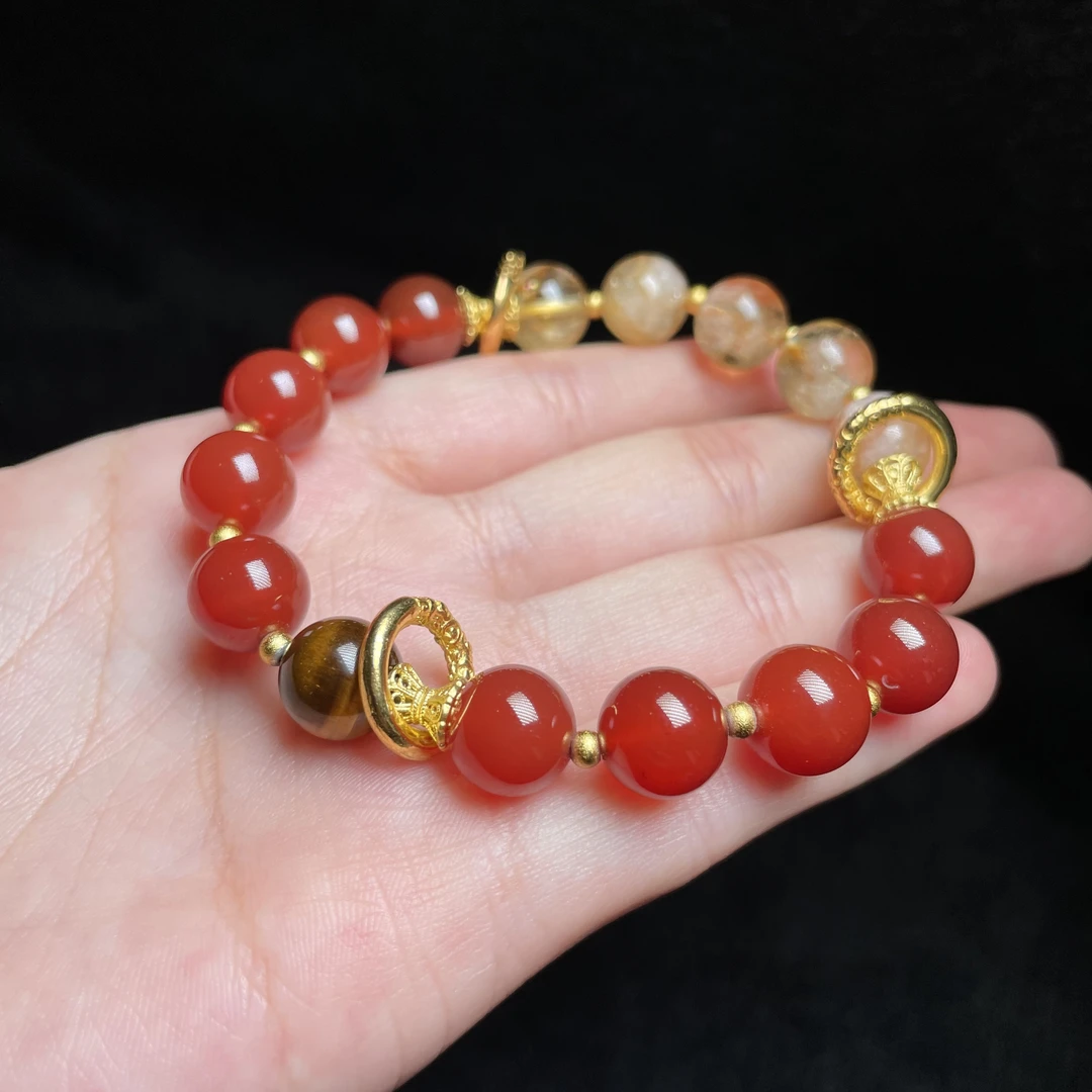 【玉氏珠宝】哪吒闹海 | 玛瑙黄塔晶手串-约10mm CAN1820113