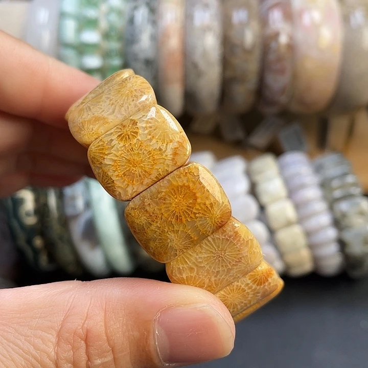 硅化珊瑚（珊瑚玉）未镶嵌手镯