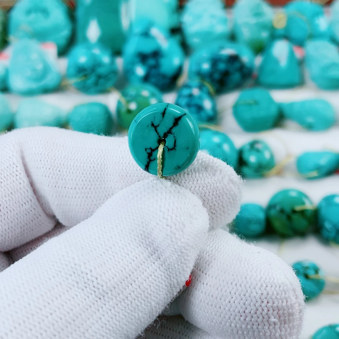 绿松石未镶嵌车挂直径13.8