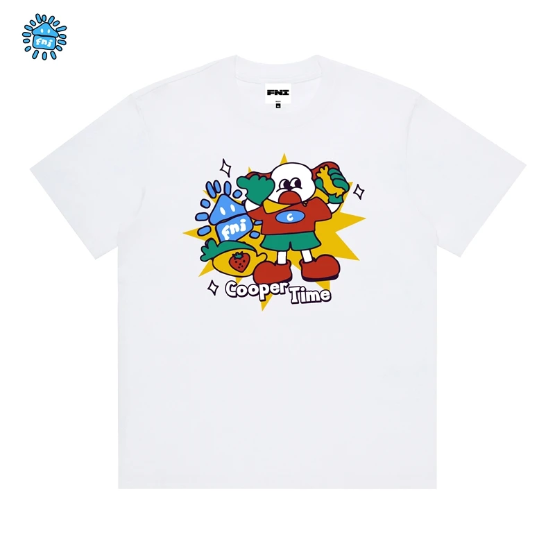 FNI Cooper系列（cooper 小熊）卡通趣味纯棉短袖男女同t恤新款发泡
