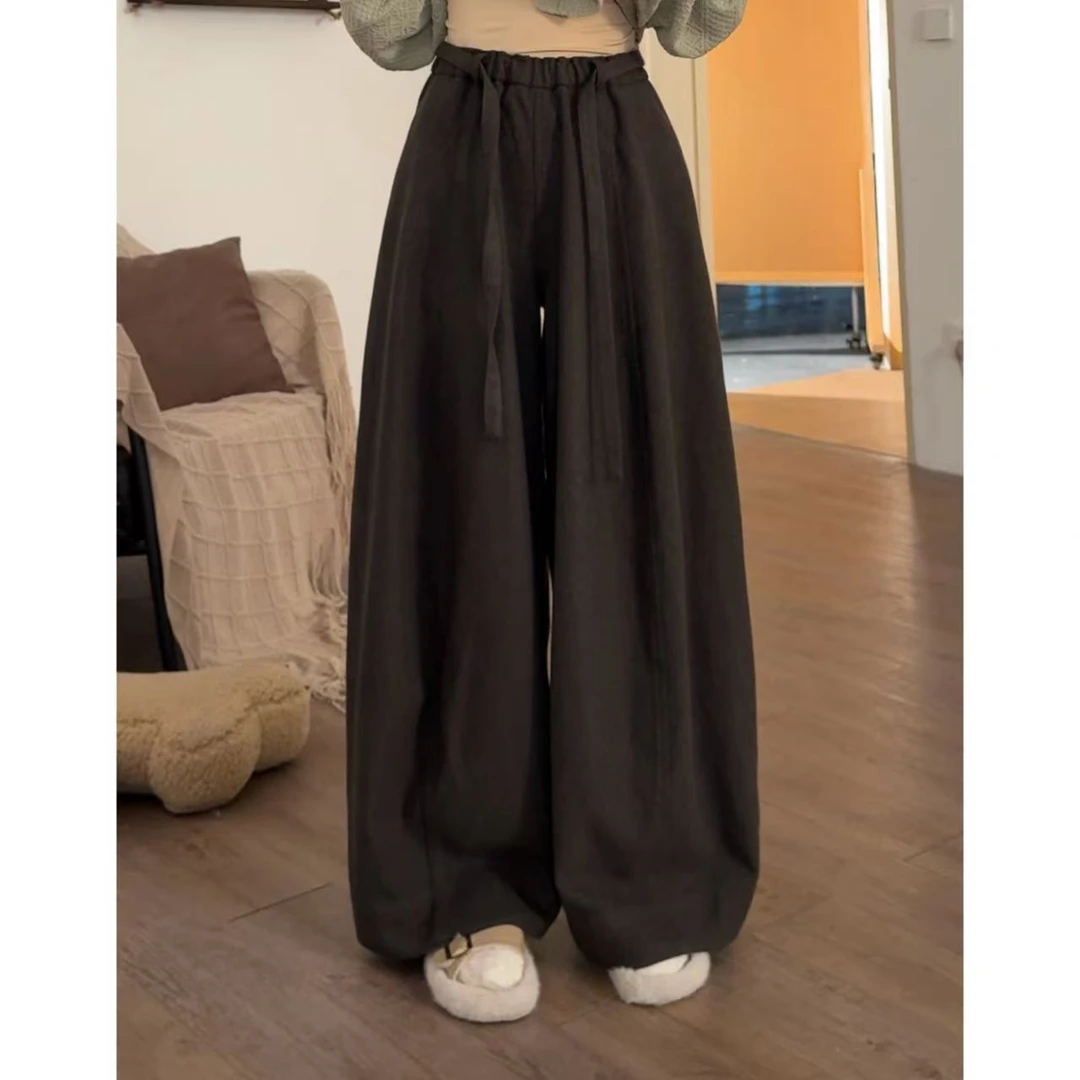 VGVL裤子秋冬季显瘦宽松百搭加厚慵懒休闲裤60381