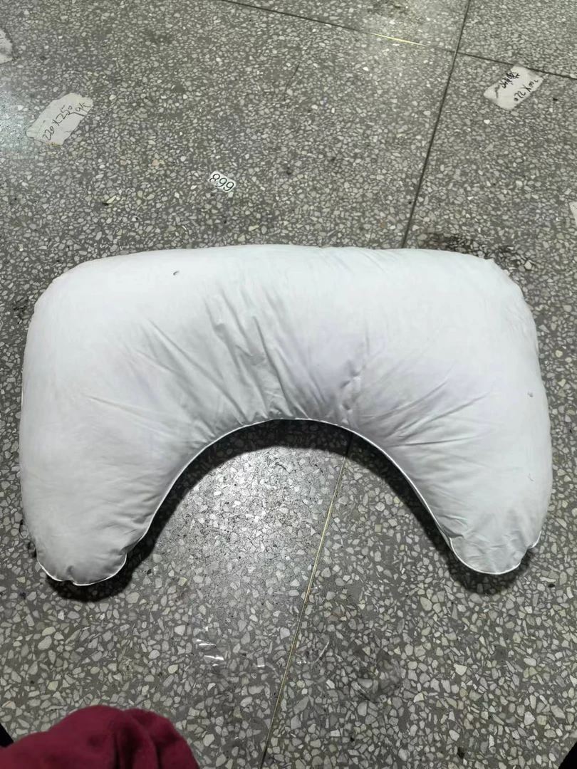 《厚广家》3楼40×65白色高支棉丝绵填充腰靠 发2个1.3斤