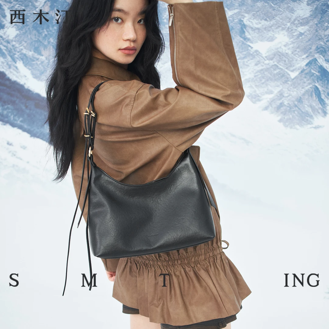 【西木汀】西木汀 自由畅想 头层牛皮托特包hobo包单肩腋下包女包