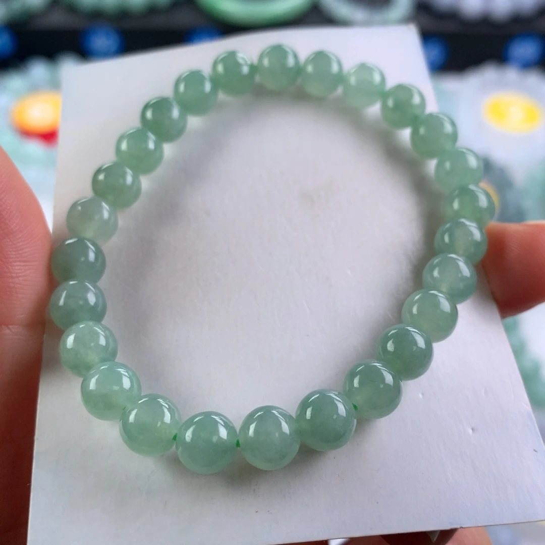 翡翠未镶嵌手链卡7.2