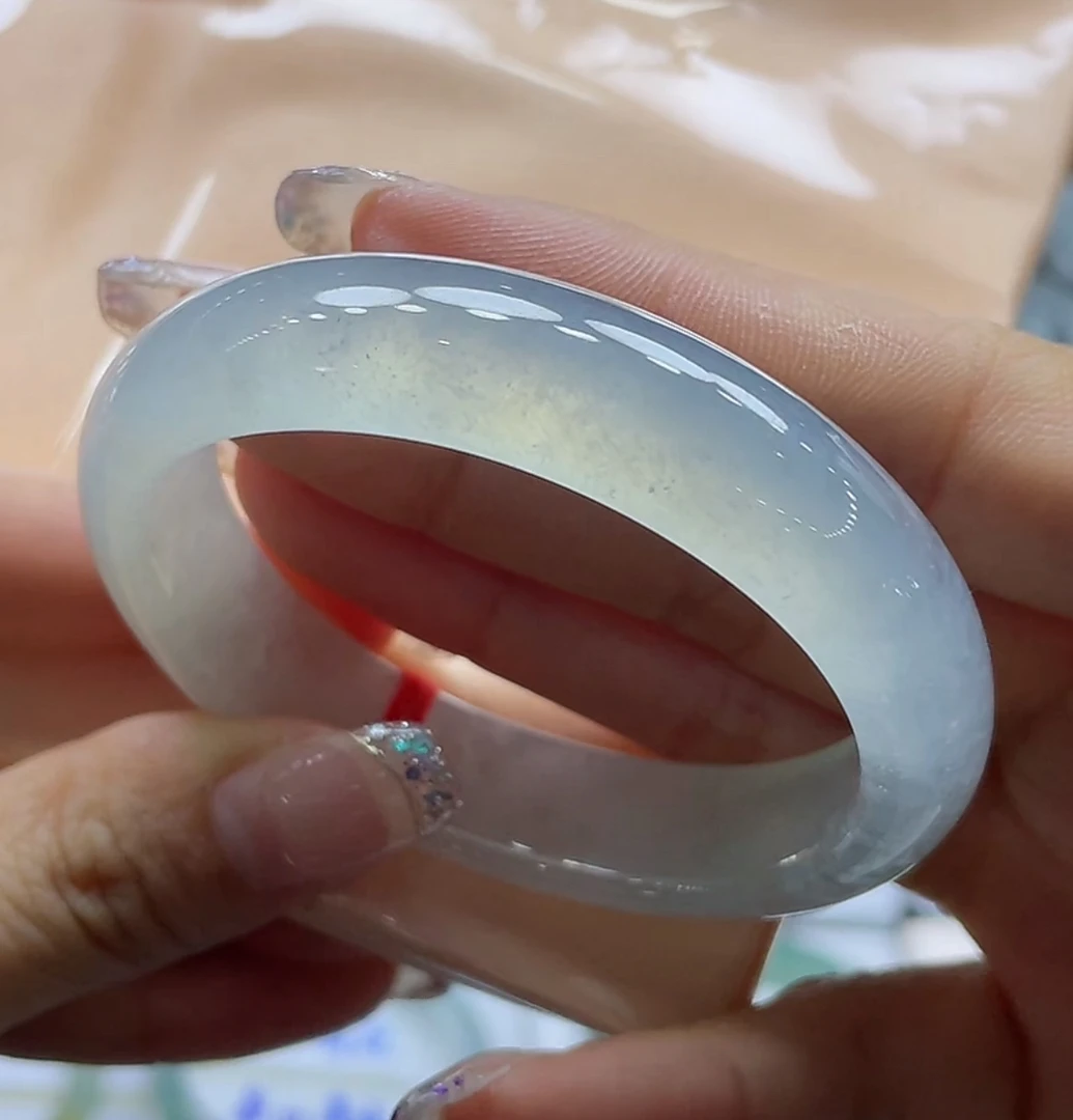 （强推款）51-52圈正冰白月光贵妃翡翠手镯