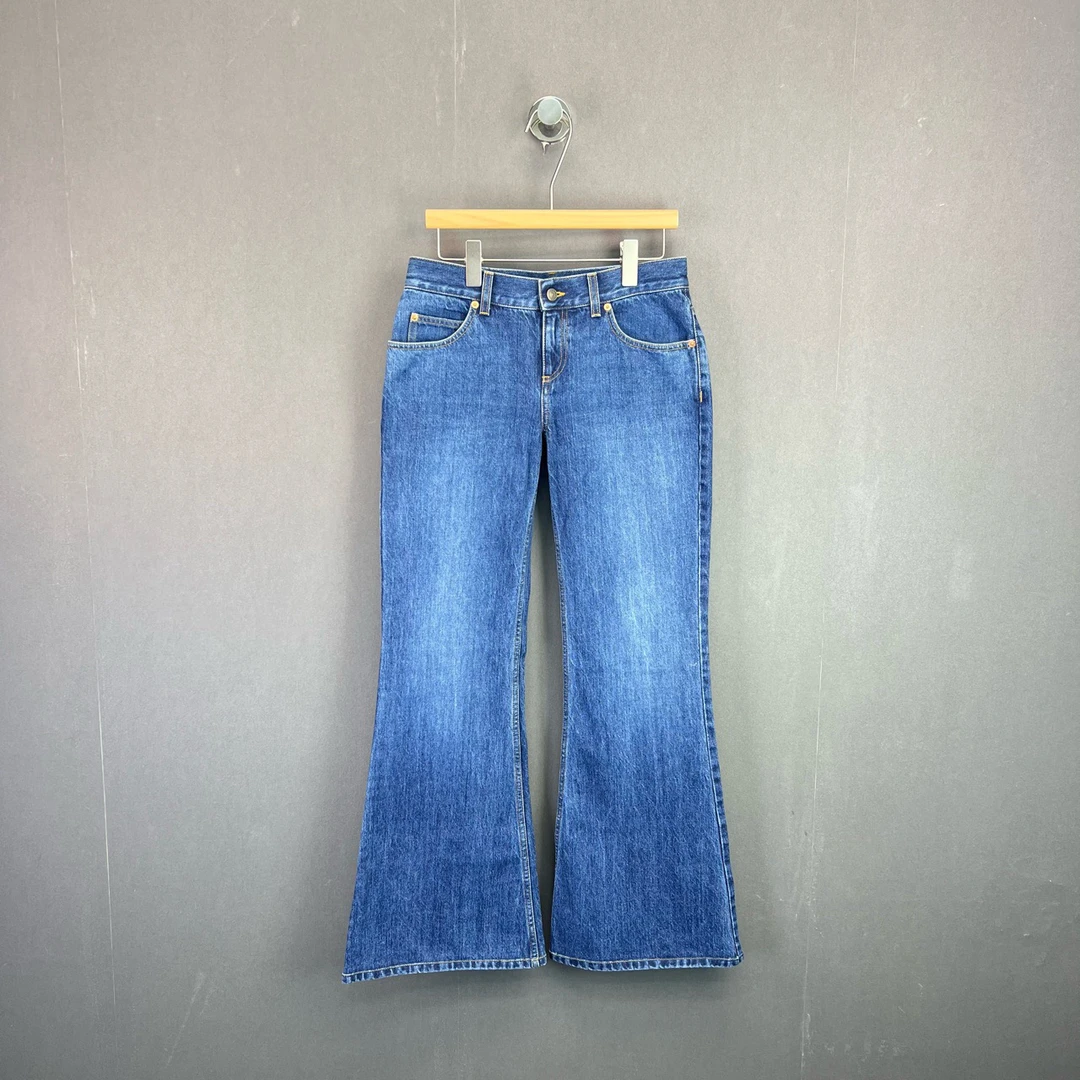 全新未使用 GUCCI/古驰 26码/宽松时尚休闲微喇阔腿裤/11403742