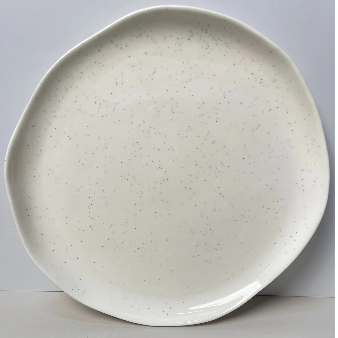 亮光面高品质异型边釉下陶瓷平盘餐盘 水果盘 正品款满18.9包邮