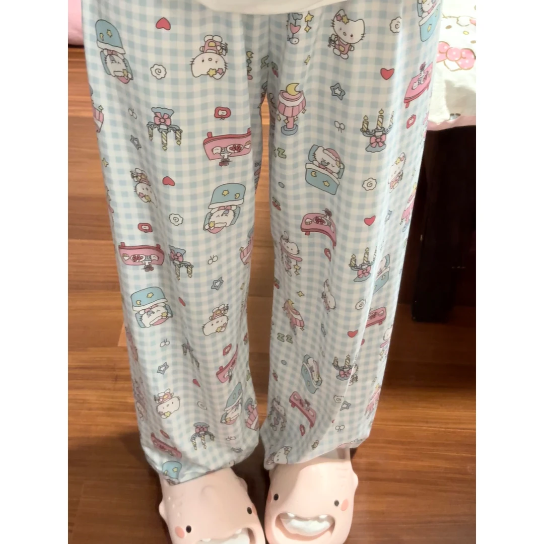 凯蒂之家睡裤遛弯裤家居裤家居裤女夏季休闲裤宽松可爱卡通可外穿